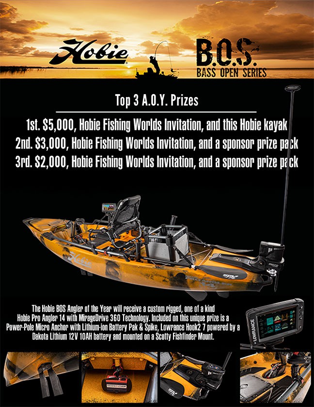 HOBIE B.O.S. ANCHORED BY POWER-POLE ANGLER OF THE YEAR (A.O.Y.